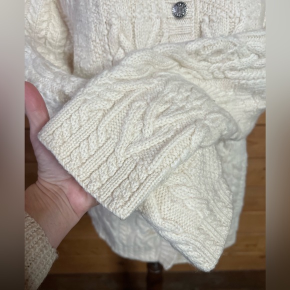 Ralph Lauren Ivory Cable Knit Cardigan - Picture 11 of 14